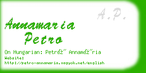 annamaria petro business card